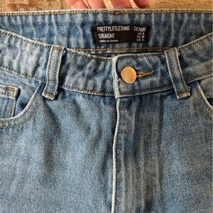 PrettyLittleThing Women's High Rise Blue Jeans